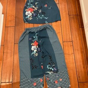 Anthropologie PJ set Flora Nikrooz size M
